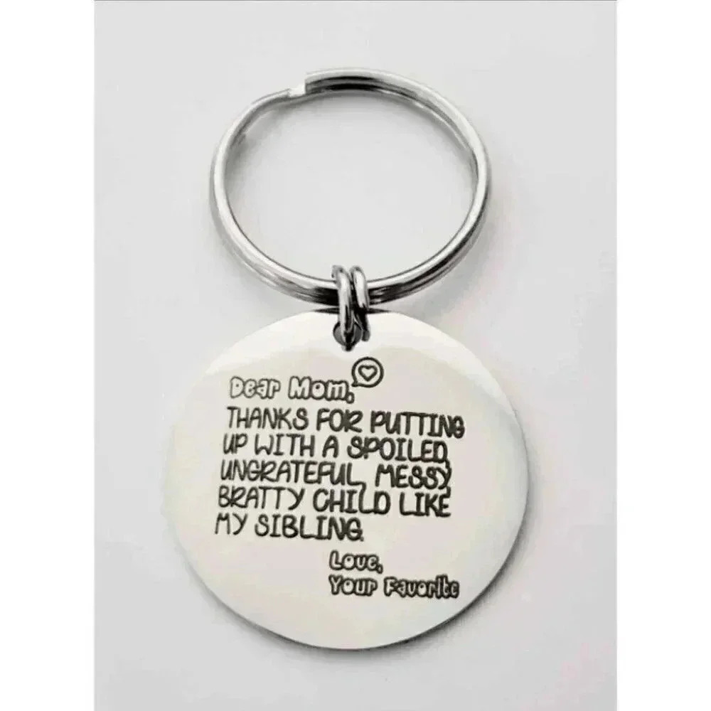 Dear Mom Your Favorite Funny Keychain